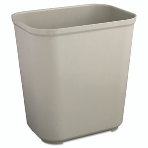 Rubbermaid Commercial Fire Resistant Wastebasket, 7 gal, Fiberglass, Gray View Product Image
