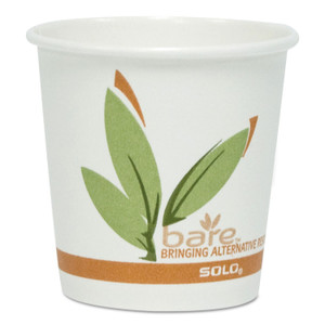 Bare By Solo Eco-Forward Recycled Content Pcf Paper Hot Cups, 8 Oz, Green/white/beige, 1,000/carton (SCC378RC) View Product Image