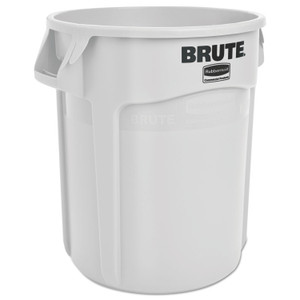 Rubbermaid Commercial Vented Round Brute Container, 20 gal, Plastic, White (RCP2620WHI) View Product Image