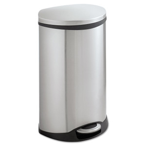 Safco Step-On Medical Receptacle, 12.5 gal, Steel, Stainless Steel (SAF9903SS) View Product Image