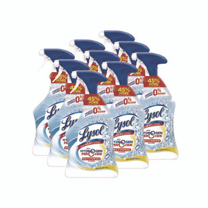 LYSOL Brand Multi-Purpose Hydrogen Peroxide Cleaner, Citrus Sparkle Zest, 32 oz Trigger Spray Bottle, 9/Carton View Product Image