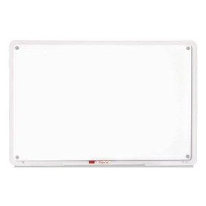 Quartet iQ Total Erase Translucent-Edge Board, 36" x 23", White Surface, Clear Plastic Frame View Product Image
