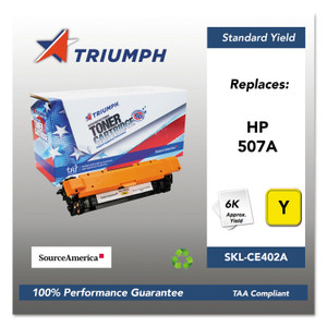 Triumph 751000NSH1281 Remanufactured CE402A (507A) Toner, 6,000 Page-Yield, Yellow View Product Image
