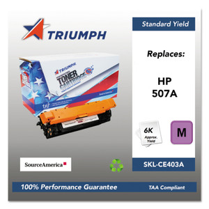 Triumph 751000NSH1282 Remanufactured CE403A (507A) Toner, 6,000 Page-Yield, Magenta View Product Image