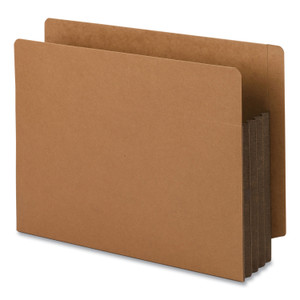 Smead Redrope Drop-Front End Tab File Pockets, Fully Lined 6.5" High Gussets, 3.5" Expansion, Letter Size, Redrope/Brown, 10/Box View Product Image