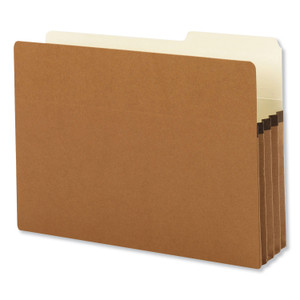 Smead Redrope Drop Front File Pockets with 2/5-Cut Guide Height Tabs, 3.5" Expansion, Legal Size, Redrope, 25/Box View Product Image