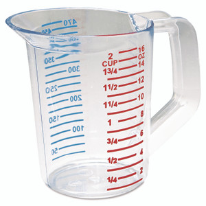 Rubbermaid Commercial Bouncer Measuring Cup, 16 oz, Plastic, Clear View Product Image