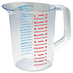 Rubbermaid Commercial Bouncer Measuring Cup, 32 oz, Plastic, Clear View Product Image