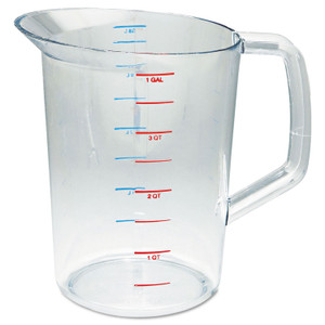 Rubbermaid Commercial Bouncer Measuring Cup, 4 qt, Clear (RCP3218CLE) View Product Image