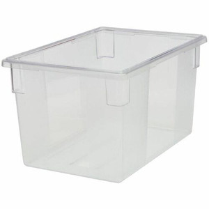 Rubbermaid Commercial 21.5-Gallon Food/Tote Box - Transporting, Storing - Dishwasher Safe - Clear - Plastic, Polycarbonate Body Product Image 