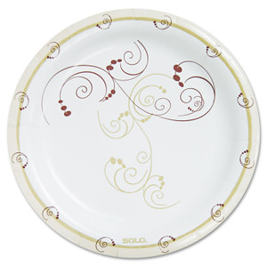 SOLO Symphony Paper Dinnerware, Heavyweight Plate, 9" dia, Tan, 125/Pack (SCCHP9SJ8001PK) View Product Image