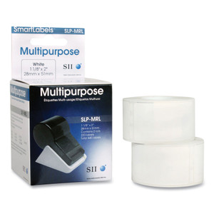 Seiko SLP-MRL Self-Adhesive Multipurpose Labels, 1.12" x 2", White, 220 Labels/Roll, 2 Rolls/Box View Product Image