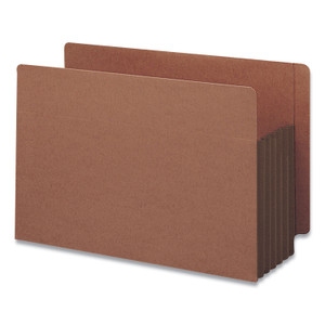 Smead Redrope Drop-Front End Tab File Pockets, Fully Lined 6.5" High Gussets, 5.25" Expansion, Legal Size, Redrope/Brown, 10/Box View Product Image