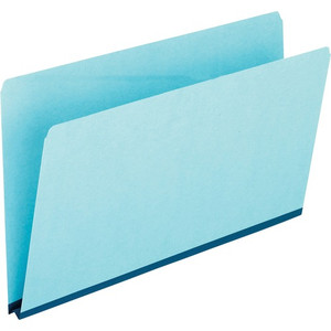 Pendaflex Legal Recycled Top Tab File Folder - 8 1/2" x 14" - 1" Expansion - 25 pt. - Tyvek, Pressboard - Blue Product Image 