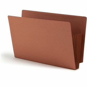 Smead TUFF Straight Tab Cut Legal Recycled File Pocket - 8 1/2" x 14" - 5 1/4" Expansion - 2 Plys - Redrope - Rip Resistant, Tear Resistant, Reinforced Tab, Heavyweight Cover Product Image 