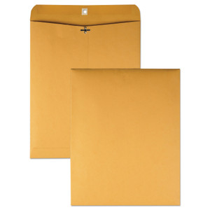 Quality Park Clasp Envelope, 32 lb Bond Weight Kraft, #14 1/2, Square Flap, Clasp/Gummed Closure, 11.5 x 14.5, Brown Kraft, 100/Box (QUA37805) View Product Image