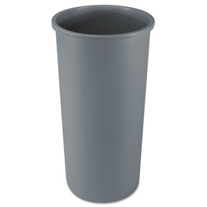 Rubbermaid Commercial Untouchable Large Plastic Round Waste Receptacle, 22 gal, Plastic, Gray (RCP354600GY) View Product Image