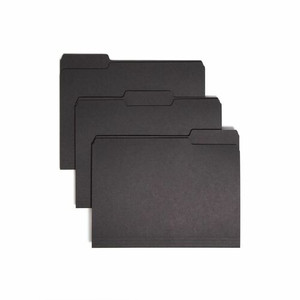 Smead 1/3 Tab Cut Letter Recycled Interior File Folder - 8 1/2" x 11" - 3/4" Expansion - Top Tab Location - Assorted Tab Position - 11 pt. - (SMD10243) Product Image 