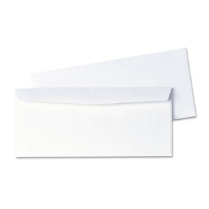 Quality Park Business Envelope, #10, Commercial Flap, Diagonal Seam, Gummed Closure, 24 lb Bond Weight Paper, 4.13 x 9.5, White, 1,000/Box (QUA90020B) View Product Image