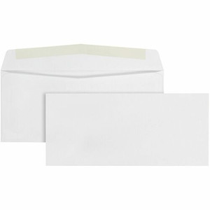 Quality Park No. 10 Business Envelopes with Gummed Flap - Business - #10 - 4 1/8" Width x 9 1/2" Length - 24 lb - Gummed Product Image 