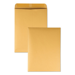Quality Park Catalog Envelope, 28 lb Bond Weight Kraft, #12 1/2, Square Flap, Gummed Closure, 9.5 x 12.5, Brown Kraft, 250/Box QUA41565 View Product Image