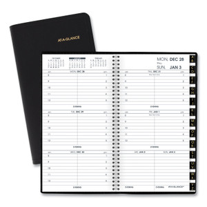 AT-A-GLANCE Compact Weekly Appointment Book, 6.25 x 3.25, Black Cover, 12-Month (Jan to Dec): 2024 View Product Image