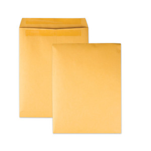 Quality Park Redi-Seal Catalog Envelope, #12 1/2, Cheese Blade Flap, Redi-Seal Adhesive Closure, 9.5 x 12.5, Brown Kraft, 100/Box View Product Image