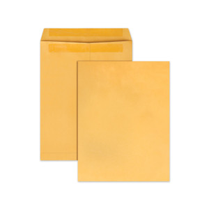 Quality Park Redi-Seal Catalog Envelope, #13 1/2, Cheese Blade Flap, Redi-Seal Adhesive Closure, 10 x 13, Brown Kraft, 100/Box View Product Image