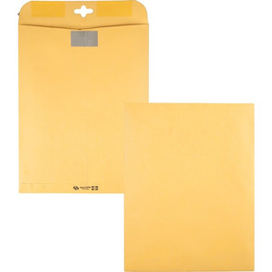 Quality Park 10 x 13 Postage Saving ClearClasp Envelopes with Reusable Redi-Tac&trade Closure - Clasp - 10" Width x 13" Length - 28 lb - Clasp - Manila Product Image 