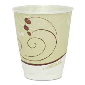 Dart Trophy Plus Dual Temperature Insulated Cups in Symphony Design, 8 oz, Beige, 1,000/Carton (SCCX8J8002) View Product Image