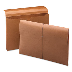 Smead Expanding Wallet with Elastic Cord, 2" Expansion, 1 Section, Elastic Cord Closure, Legal Size, Redrope View Product Image