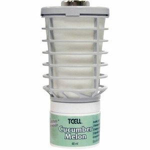 Rubbermaid Commercial TCell Dispenser Fragrance Refill - 6000 ft - Cucumber Melon - 60 Day - Odor Neutralizer, VOC-free, Recyclable - (RCP402470) Product Image 