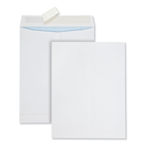 Quality Park Redi-Strip Security Tinted Envelope, #13 1/2, Square Flap, Redi-Strip Adhesive Closure, 10 x 13, White, 100/Box View Product Image