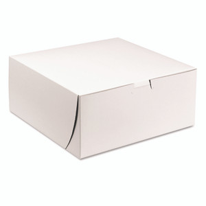 SCT White One-Piece Non-Window Bakery Boxes, 9 x 9 x 4, White, Paper, 200/Carton View Product Image