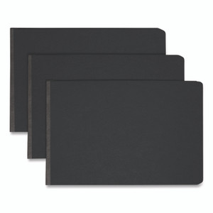 Smead Prong Fastener Premium Pressboard Report Cover, Two-Piece Prong Fastener, 3" Capacity, 11 x 17, Black/Black View Product Image