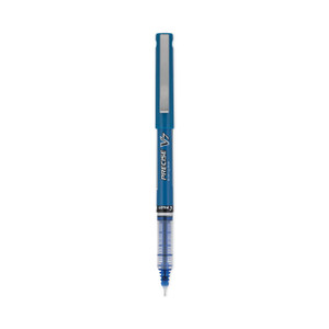 Pilot Precise V7 Rollerball Pen, Stick, Fine 0.7 mm, Blue Ink, Blue/Clear Barrel, Dozen View Product Image