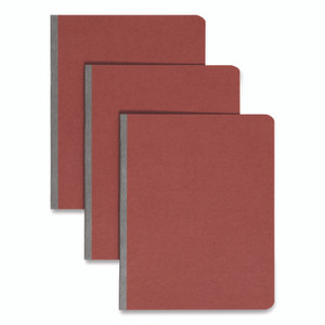 Smead Prong Fastener Pressboard Report Cover, Two-Piece Prong Fastener, 3" Capacity, 8.5 x 11, Red/Red View Product Image