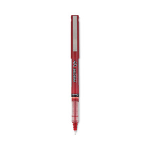 Pilot Precise V7 Rollerball Pen, Stick, Fine 0.7 mm, Red Ink, Red/Clear Barrel, Dozen View Product Image