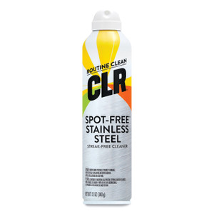 CLR Spot-Free Stainless Steel Cleaner, Citrus, 12 oz Can, 6/Carton (JELCSS12) View Product Image