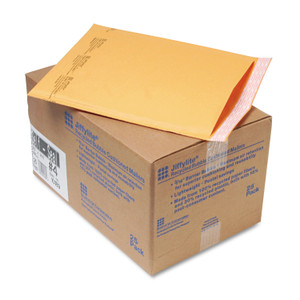 Sealed Air Jiffylite Self-Seal Bubble Mailer, #4, Barrier Bubble Air Cell Cushion, Self-Adhesive Closure, 9.5 x 14.5, Brown Kraft, 25/CT View Product Image