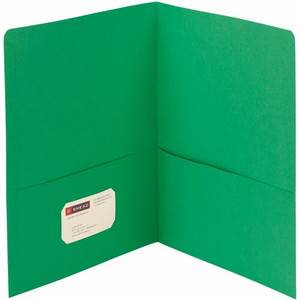 Smead Letter Recycled Pocket Folder - 8 1/2" x 11" - 100 Sheets Capacity - Folder - 2 Pocket(s) - 11 pt. - (SMD87855) Product Image 