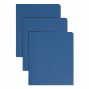 Smead Two-Pocket Folder, Textured Paper, 100-Sheet Capacity, 11 x 8.5, Dark Blue, 25/Box View Product Image