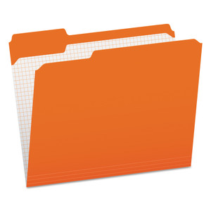 Pendaflex Double-Ply Reinforced Top Tab Colored File Folders, 1/3-Cut Tabs: Assorted, Letter Size, 0.75" Expansion, Orange, 100/Box View Product Image