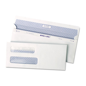 Quality Park Reveal-N-Seal Envelope, #8 5/8, Commercial Flap, Self-Adhesive Closure, 3.63 x 8.63, White, 500/Box (QUA67539) View Product Image