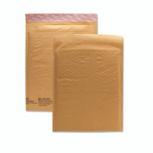 Sealed Air Jiffylite Self-Seal Bubble Mailer, #00, Barrier Bubble Air Cell Cushion, Self-Adhesive Closure, 5 x 10, Brown Kraft, 250/CT View Product Image