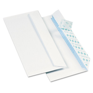 Quality Park Redi-Strip Security Tinted Envelope, #10, Commercial Flap, Redi-Strip Heat-Resistant Closure, 4.13 x 9.5, White, 1,000/Box (QUA69122B) View Product Image