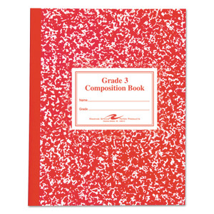 Roaring Spring Grade School Ruled Composition Book, Grade 3 Manuscript Format, Red Marble Cover, (50) 9.75 x 7.75 Sheets View Product Image