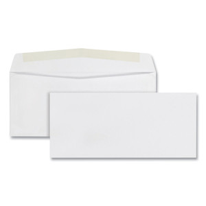Quality Park Business Envelope, #10, Commercial Flap, Side Seam, Gummed Closure, 24 lb Bond Weight Paper, 4.13 x 9.5, White, 500/Box View Product Image