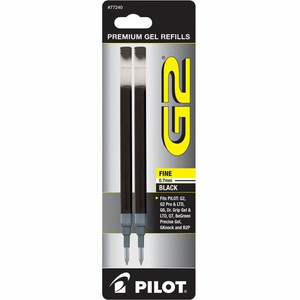 Pilot G2 Premium Gel Ink Pen Refills - 0.70 mm , Fine Point - Black Ink - Smear Proof Product Image 