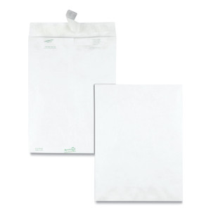 Survivor Lightweight 14 lb Tyvek Catalog Mailers, #10 1/2, Square Flap, Redi-Strip Adhesive Closure, 9 x 12, White, 100/Box View Product Image